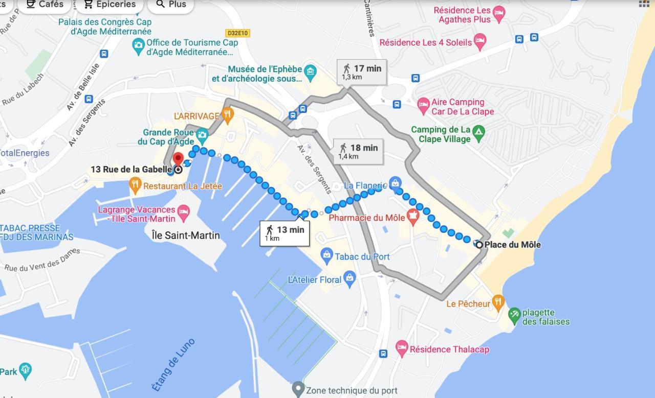 Apartamento Port Brescou, T3 En Duplex Climatise, Superbe Vue Sur Le Port Agde Exterior foto